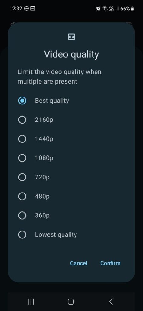 seal apk app video quality settings