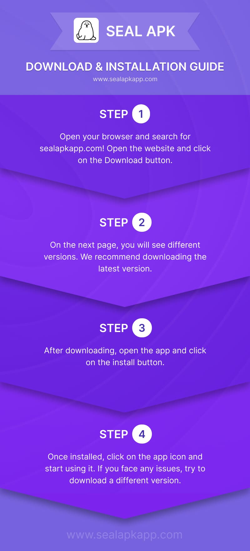 seal APK app infographic to download and install app